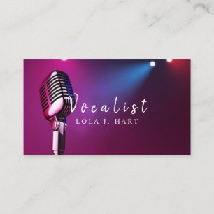 Singer, Vocalist, Solo, Performance Entertainment  Business Card