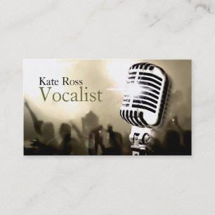 Singer, Vocalist, Solo, Performance Entertainment Business Card