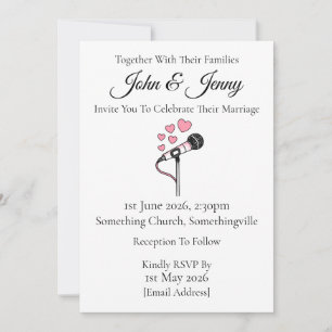 Singer Wedding Invitation Singing Musicians