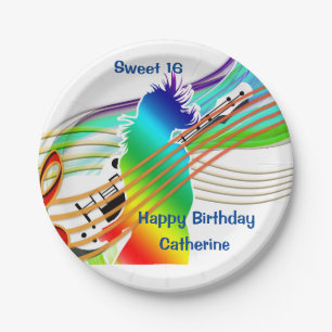 Singer With Guitar Party Paper Plates