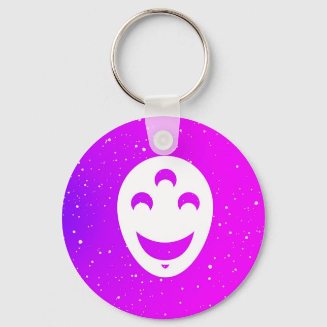Singer's Happy Face Keychain (Front)