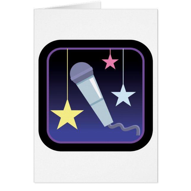 singer's microphone and stars design (Front)
