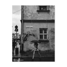 Singin' in the Rain Postcard, with City Text