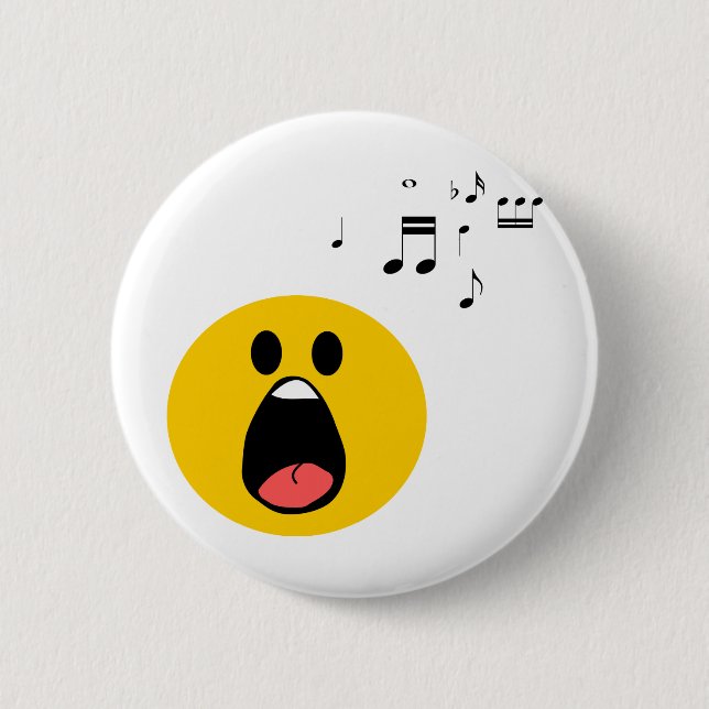Singing 6 Cm Round Badge (Front)