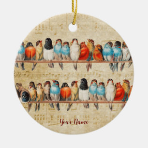 Singing and Chirping  Ceramic Tree Decoration
