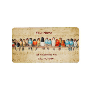 Singing and Chirping  (personalised)  Label