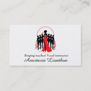 Singing and Vocal coach Music Teacher Business Card