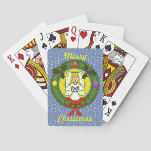 Singing Angel Christmas Playing Cards