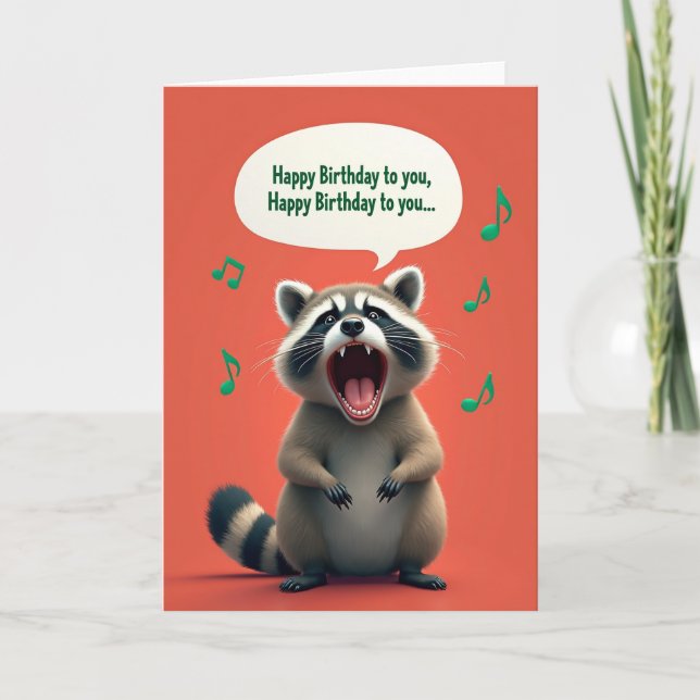 Singing Animal Birthday Card (Front)