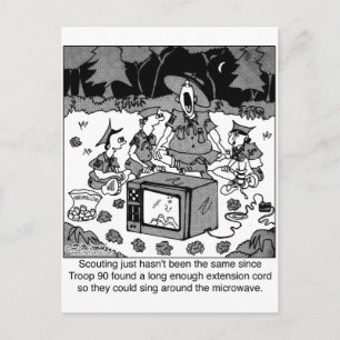 Singing Around the Microwave Postcard