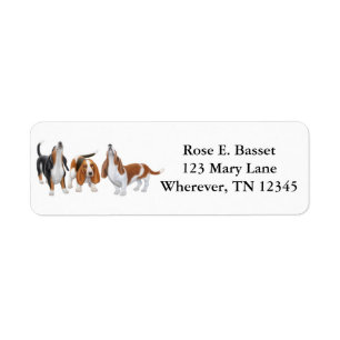 Singing Basset Hounds Label