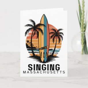 Singing Beach Machusetts Surfing Surfer Card