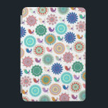 Singing Bird and Mandala Folk Art Pattern iPad Mini Cover<br><div class="desc">Colourful,  whimsical folk art pattern with singing birds and mandalas.</div>