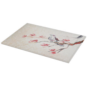 Singing Bird Background Cutting Board