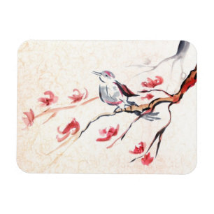 Singing Bird Background Magnet