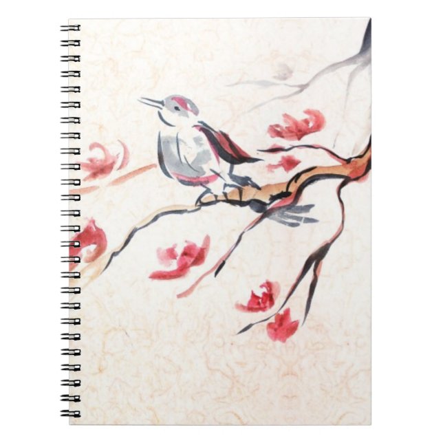 Singing Bird Background Notebook (Front)