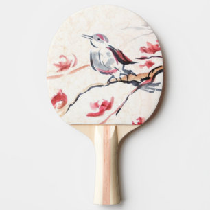 Singing Bird Background Ping Pong Paddle