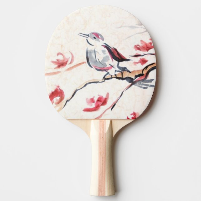 Singing Bird Background Ping Pong Paddle (Front)
