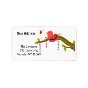 Singing Bird New Address Label