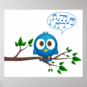 Singing bird poster