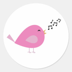 Singing Birdie Classic Round Sticker