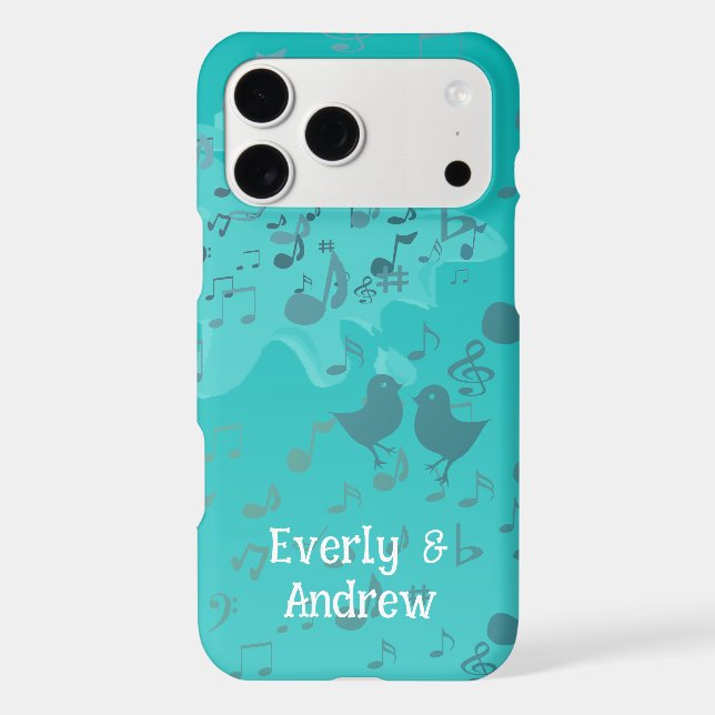 Singing Birds Musical Notes iPhone Cover (Back)