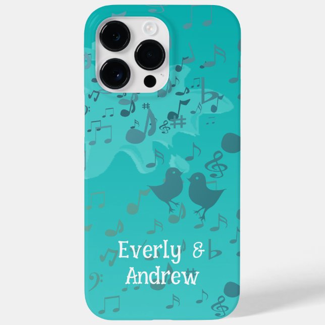 Singing Birds Musical Notes iPhone Cover (Back)