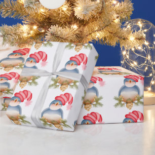 Singing Blue Bird Wrapping Paper