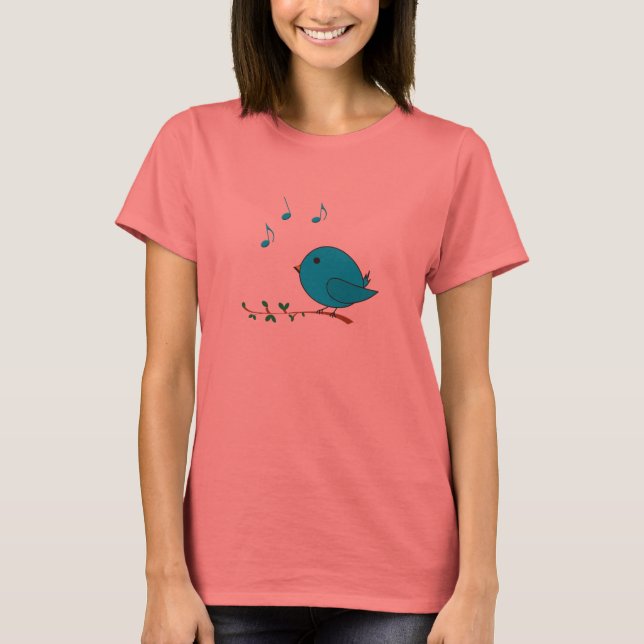 singing blue birdie T-Shirt (Front)