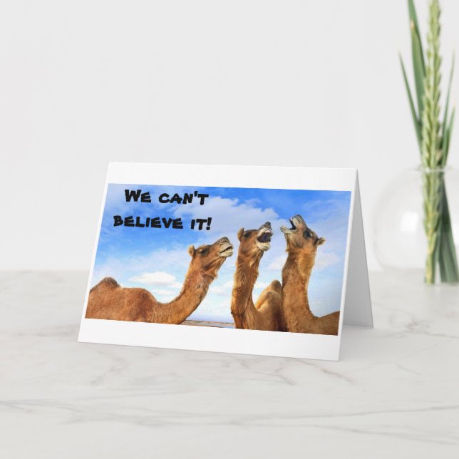 SINGING CAMELS SING THE BLUES-GET WELL CARD (Front)