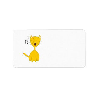 Singing Cat. Label
