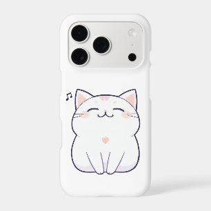 Singing Cat with Music Note Kawaii Design