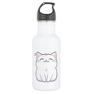 Singing Cat with Music Note Kawaii Design 532 Ml Water Bottle