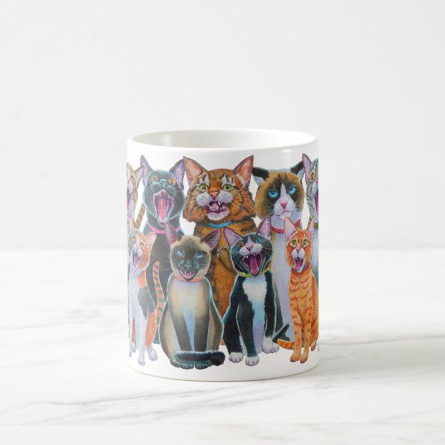 Singing Cats Coffee Mug (Center)