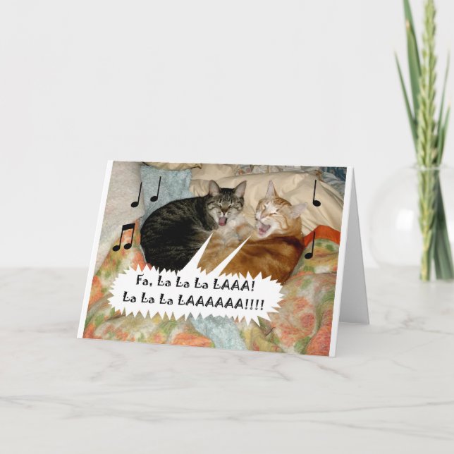 Singing Cats Holiday Card (Front)