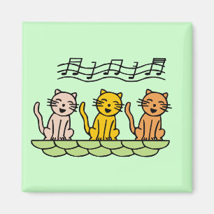 Singing Cats Tshirts and Gifts Magnet