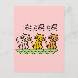 Singing Cats Tshirts and Gifts Postcard