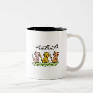 Singing Cats Tshirts and Gifts Two-Tone Coffee Mug