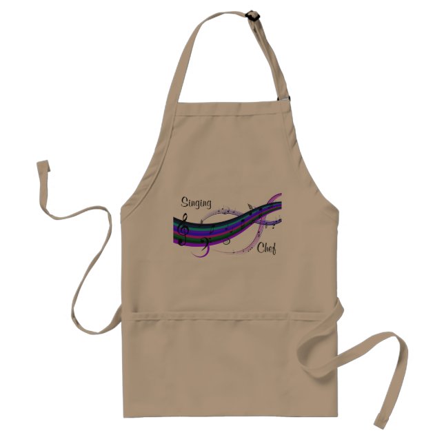 Singing Chef Music Notes Apron (Front)