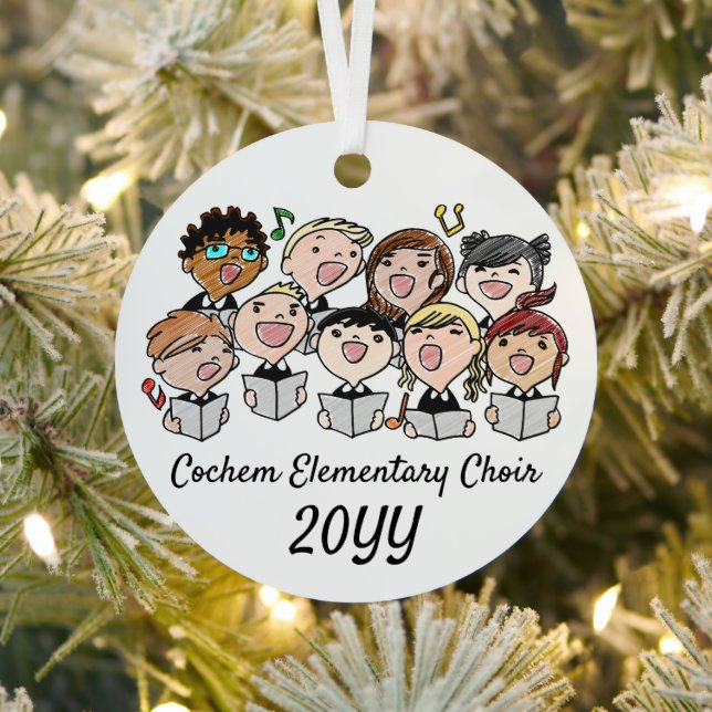 Singing Children School Church Choir Music Teacher Metal Tree Decoration (Insitu)