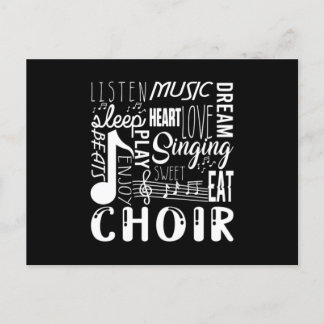 Singing Choir Chorus Choral Music Notes Clef Gift Postcard