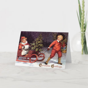 Singing Christmas Carols Holiday Card
