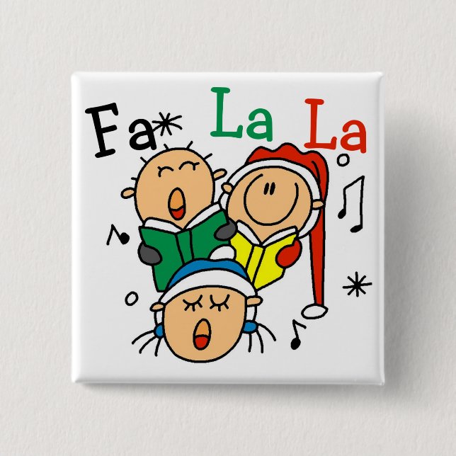 Singing Christmas Carols Tshirts and Gifts 15 Cm Square Badge (Front)