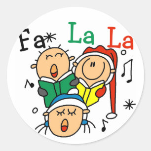 Singing Christmas Carols Tshirts and Gifts Classic Round Sticker