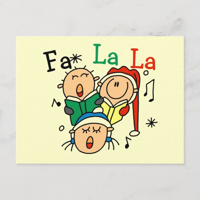 Singing Christmas Carols Tshirts and Gifts Holiday Postcard (Front)
