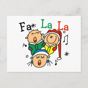 Singing Christmas Carols Tshirts and Gifts Holiday Postcard