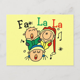 Singing Christmas Carols Tshirts and Gifts Holiday Postcard