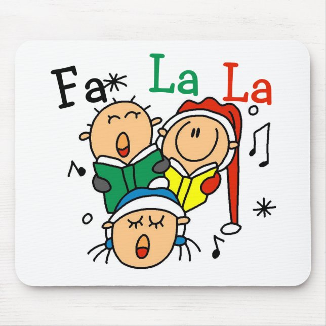 Singing Christmas Carols Tshirts and Gifts Mouse Mat (Front)