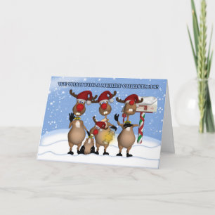 Singing Christmas Reindeer Greeting Card From All