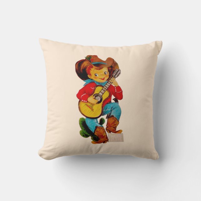 Singing Cowboy Kid Cushion (Front)
